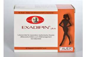 Sie sehen eine Packung EXADIPIN plus Dr. Auer, Produktbild: 01 EXADIPIN plus Dr. Auer, A-Nr.: 3427638 - 01