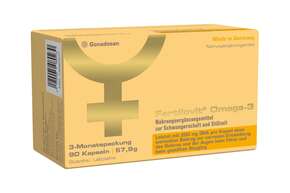 Sie sehen eine Packung Fertilovit Omega 3, Produktbild: 01 Fertilovit Omega 3, A-Nr.: 4860685 - 01