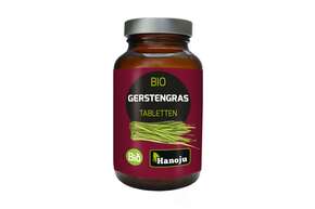 Sie sehen eine Packung Hanoju Gerstengras Tabletten Bio, Produktbild: 01 Hanoju Gerstengras Tabletten Bio, A-Nr.: 4255820 - 01
