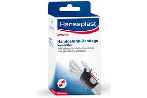 Sie sehen eine Packung Handgelenks-Bandage Hansaplast, Produktbild: 01 Handgelenks-Bandage Hansaplast, A-Nr.: 2347067 - 01