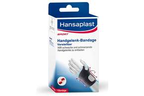 Sie sehen eine Packung Hansaplast Handgelenk-Bandage, Produktbild: 01 Hansaplast Handgelenk-Bandage, A-Nr.: 3828722 - 01