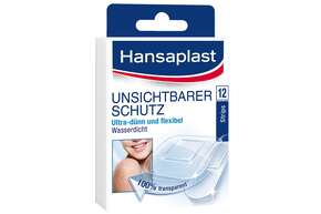 Sie sehen eine Packung HansaplastUnsichtbarer Schutz Strips, Produktbild: 01 HansaplastUnsichtbarer Schutz Strips, A-Nr.: 3381451 - 01