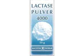 Sie sehen eine Packung Lactase 4000 IE Enzyme Pulver, Produktbild: 01 Lactase 4000 IE Enzyme Pulver, A-Nr.: 3725034 - 01