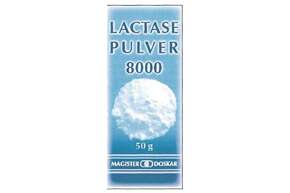 Sie sehen eine Packung Lactase 8000 IE Enzyme Pulver 50g, Produktbild: 01 Lactase 8000 IE Enzyme Pulver 50g, A-Nr.: 3725040 - 01