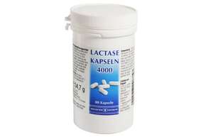 Sie sehen eine Packung Lactase 4000 IE Enzyme, Produktbild: 01 Lactase 4000 IE Enzyme, A-Nr.: 3246150 - 01