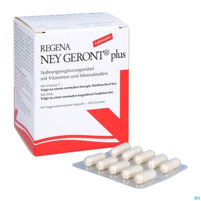Sie sehen eine Packung Regena Ney Kapseln Geront Plus 60st, Produktbild: 05 Regena Ney Kapseln Geront Plus 60st, A-Nr.: 4169500 - 05