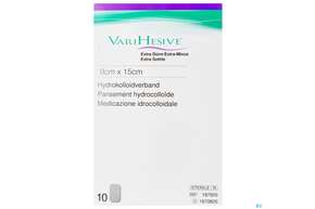 Sie sehen eine Packung Convatec Varihesive Extra Dünn 9x15 Cm, Produktbild: 01 Convatec Varihesive Extra Dünn 9x15 Cm, A-Nr.: 2814066 - 01