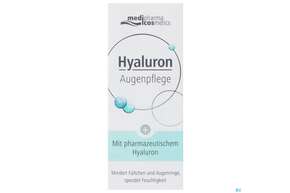 Sie sehen eine Packung Hyaluron Augenpflegecreme 15ml, Produktbild: 01 Hyaluron Augenpflegecreme 15ml, A-Nr.: 4554480 - 01