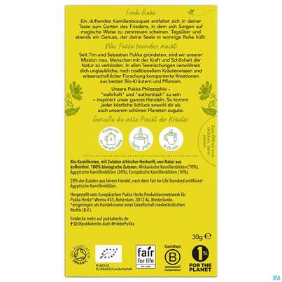 Bio Pukka Drei Kamille 20 Filterbeutel, A-Nr.: 4434899 - 06