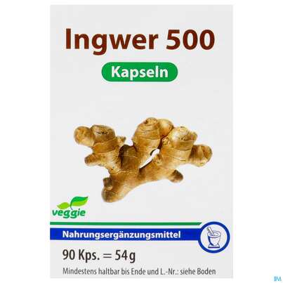 Ingwer Kapseln 500mg 90st, A-Nr.: 3996543 - 01