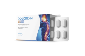 Sie sehen eine Packung Vitabay Doloridin Forte Kapseln, Produktbild: 01 Vitabay Doloridin Forte Kapseln, A-Nr.: 5878664 - 01