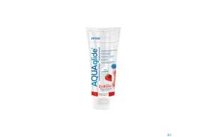 Sie sehen eine Packung Aquaglide Erdbeer 100ml, Produktbild: 01 Aquaglide Erdbeer 100ml, A-Nr.: 3432154 - 01