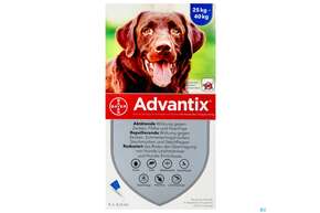 Advantix Spot On F Hunde lösung Z.auftropfen Auf Die Haut Ueber 25kg 4,0ml 4st, A-Nr.: 2454389 - 01