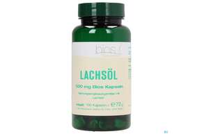 Sie sehen eine Packung Bios Lachsöl 500mg 100 Kapseln, Produktbild: 01 Bios Lachsöl 500mg 100 Kapseln, A-Nr.: 3891910 - 01