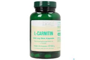 Sie sehen eine Packung Bios l-carnitin 500mg 100 Kapseln, Produktbild: 01 Bios l-carnitin 500mg 100 Kapseln, A-Nr.: 3892022 - 01