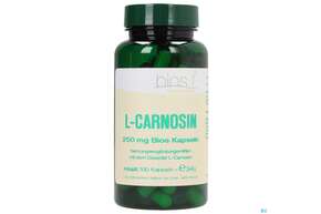Sie sehen eine Packung Bios l-carnosin 250mg 100 Kapseln, Produktbild: 01 Bios l-carnosin 250mg 100 Kapseln, A-Nr.: 3892039 - 01