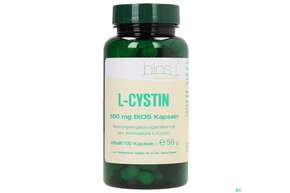 Sie sehen eine Packung Bios l-cystin 500mg 100 Kapseln, Produktbild: 01 Bios l-cystin 500mg 100 Kapseln, A-Nr.: 3892051 - 01