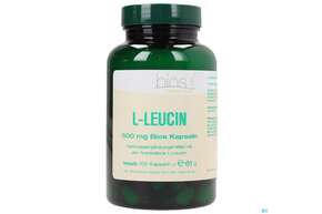 Sie sehen eine Packung Bios l-leucin 500mg 100 Kapseln, Produktbild: 01 Bios l-leucin 500mg 100 Kapseln, A-Nr.: 3892134 - 01