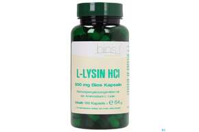 Sie sehen eine Packung Bios l-lysin Hcl 500mg 100 Kapseln, Produktbild: 01 Bios l-lysin Hcl 500mg 100 Kapseln, A-Nr.: 3892157 - 01