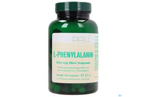 Sie sehen eine Packung Bios l-phenylalanin 500mg 100 Kapseln, Produktbild: 01 Bios l-phenylalanin 500mg 100 Kapseln, A-Nr.: 3892246 - 01