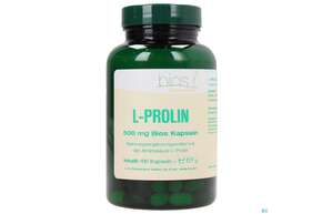 Sie sehen eine Packung Bios l-prolin 500mg 100 Kapseln, Produktbild: 01 Bios l-prolin 500mg 100 Kapseln, A-Nr.: 3892252 - 01
