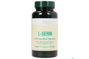 Sie sehen eine Packung Bios l-serin 500mg 100 Kapseln, Produktbild: 01 Bios l-serin 500mg 100 Kapseln, A-Nr.: 3892269 - 01