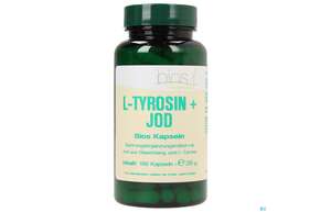 Sie sehen eine Packung Bios l-tyrosin + Jod 100 Kapseln, Produktbild: 01 Bios l-tyrosin + Jod 100 Kapseln, A-Nr.: 3892329 - 01