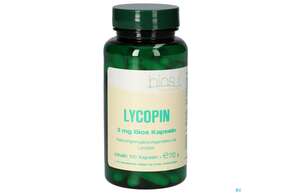 Sie sehen eine Packung Bios Lycopin 3mg 100 Kapseln, Produktbild: 01 Bios Lycopin 3mg 100 Kapseln, A-Nr.: 3892401 - 01