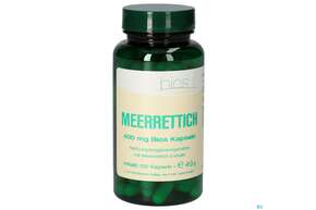Sie sehen eine Packung Bios Meerrettich 400mg 100 Kapseln, Produktbild: 01 Bios Meerrettich 400mg 100 Kapseln, A-Nr.: 4034042 - 01