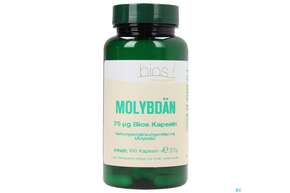 Sie sehen eine Packung Bios Molybdän 75 µg 100 Kapseln, Produktbild: 01 Bios Molybdän 75 µg 100 Kapseln, A-Nr.: 3892542 - 01