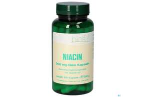 Sie sehen eine Packung Bios Niacin 250mg 100 Kapseln, Produktbild: 01 Bios Niacin 250mg 100 Kapseln, A-Nr.: 4747285 - 01