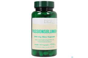 Sie sehen eine Packung Bios Passionsblumen 289mg 100 Kapseln, Produktbild: 01 Bios Passionsblumen 289mg 100 Kapseln, A-Nr.: 3999139 - 01