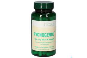 Sie sehen eine Packung Bios Pycnogenol® 100mg 100 Kapseln, Produktbild: 01 Bios Pycnogenol® 100mg 100 Kapseln, A-Nr.: 3892789 - 01