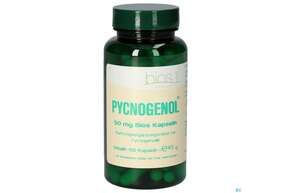 Sie sehen eine Packung Bios Pycnogenol® 50mg 100 Kapseln, Produktbild: 01 Bios Pycnogenol® 50mg 100 Kapseln, A-Nr.: 3892766 - 01