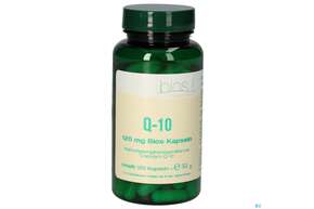 Sie sehen eine Packung Bios Q-10 120mg 100 Kapseln, Produktbild: 01 Bios Q-10 120mg 100 Kapseln, A-Nr.: 3892884 - 01