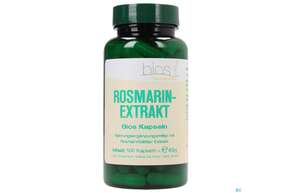 Sie sehen eine Packung Bios Rosmarinextrakt 100 Kapseln, Produktbild: 01 Bios Rosmarinextrakt 100 Kapseln, A-Nr.: 3893027 - 01