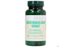 Sie sehen eine Packung Bios Tausendguldenkraut 100 Kapseln, Produktbild: 01 Bios Tausendguldenkraut 100 Kapseln, A-Nr.: 3893263 - 01