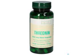 Sie sehen eine Packung Bios Threonin 500mg 100 Kapseln, Produktbild: 01 Bios Threonin 500mg 100 Kapseln, A-Nr.: 4247074 - 01