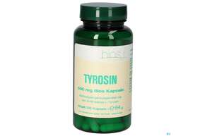 Sie sehen eine Packung Bios Tyrosin 500mg 100 Kapseln, Produktbild: 01 Bios Tyrosin 500mg 100 Kapseln, A-Nr.: 4247163 - 01
