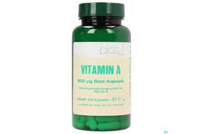 Sie sehen eine Packung Bios Vitamin A 800 µg 100 Kapseln, Produktbild: 01 Bios Vitamin A 800 µg 100 Kapseln, A-Nr.: 3893398 - 01
