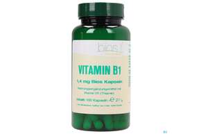 Sie sehen eine Packung Bios Vitamin B1 1,4mg 100 Kapseln, Produktbild: 01 Bios Vitamin B1 1,4mg 100 Kapseln, A-Nr.: 3893412 - 01
