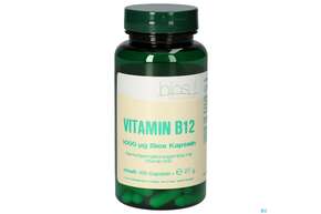 Sie sehen eine Packung Bios Vitamin B12 1000mcg 100 Kapseln, Produktbild: 01 Bios Vitamin B12 1000mcg 100 Kapseln, A-Nr.: 5038131 - 01