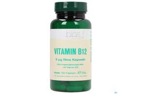 Sie sehen eine Packung Bios Vitamin B12 9µg 100 Kapseln, Produktbild: 01 Bios Vitamin B12 9µg 100 Kapseln, A-Nr.: 3893464 - 01