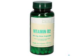 Sie sehen eine Packung Bios Vitamin B2 25mg 100 Kapseln, Produktbild: 01 Bios Vitamin B2 25mg 100 Kapseln, A-Nr.: 5302993 - 01