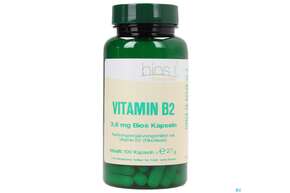 Sie sehen eine Packung Bios Vitamin B2 3,6mg 100 Kapseln, Produktbild: 01 Bios Vitamin B2 3,6mg 100 Kapseln, A-Nr.: 3893429 - 01