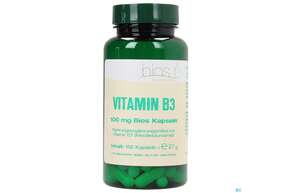 Sie sehen eine Packung Bios Vitamin B3 100mg 100 Kapseln, Produktbild: 01 Bios Vitamin B3 100mg 100 Kapseln, A-Nr.: 4089066 - 01