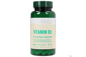 Sie sehen eine Packung Bios Vitamin B3 15mg 100 Kapseln, Produktbild: 01 Bios Vitamin B3 15mg 100 Kapseln, A-Nr.: 4246867 - 01