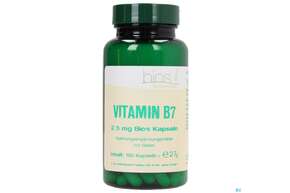 Sie sehen eine Packung Bios Vitamin B7 2,5mg 100 Kapseln, Produktbild: 01 Bios Vitamin B7 2,5mg 100 Kapseln, A-Nr.: 4016251 - 01