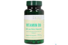Sie sehen eine Packung Bios Vitamin B9 300 µg 100 Kapseln, Produktbild: 01 Bios Vitamin B9 300 µg 100 Kapseln, A-Nr.: 4246838 - 01