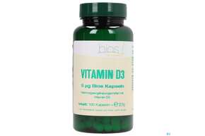 Sie sehen eine Packung Bios Vitamin D3 5 µg 100 Kapseln, Produktbild: 01 Bios Vitamin D3 5 µg 100 Kapseln, A-Nr.: 3893553 - 01